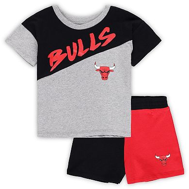 Toddler Black/Gray Chicago Bulls Super Star T-Shirt & Shorts Set