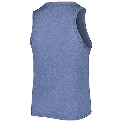 Women's Soft as a Grape Navy Detroit Tigers Plus Size High Neck Tri-Blend Tank Top