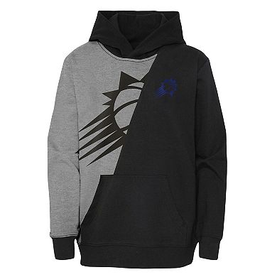 Preschool Heather Gray/Black Phoenix Suns Unrivaled Split Pullover Hoodie