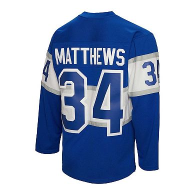 Men's Mitchell & Ness Auston Matthews Blue Toronto Maple Leafs 2017 Blue Line Player Jersey