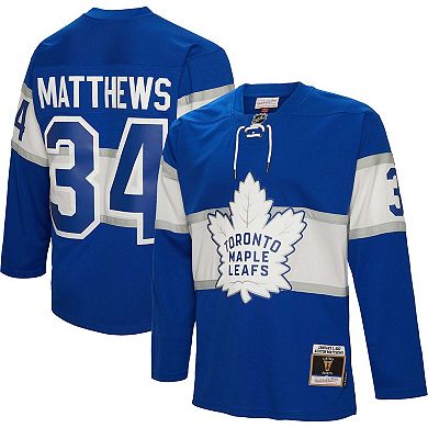 Men's Mitchell & Ness Auston Matthews Blue Toronto Maple Leafs 2017 Blue Line Player Jersey