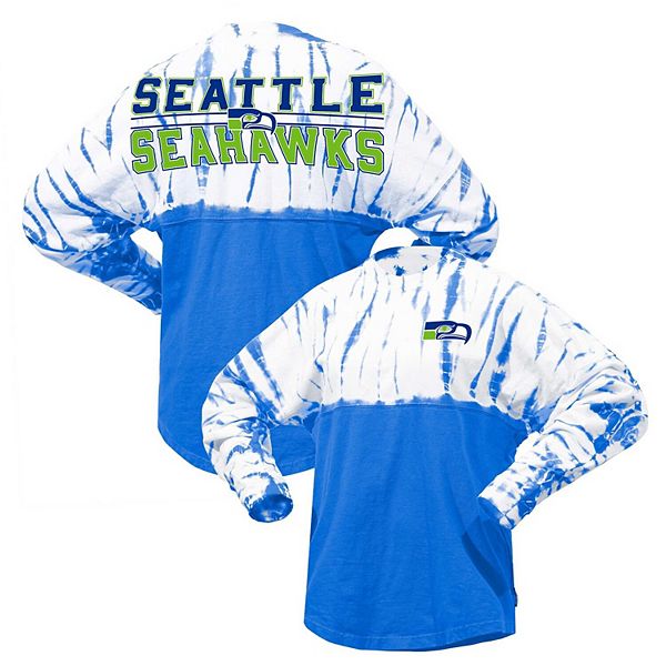 Women's Fanatics Branded Royal Seattle Seahawks Vintage Bamboo Spirit Jersey Long Sleeve T-Shirt