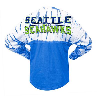 Women's Fanatics Branded Royal Seattle Seahawks Vintage Bamboo Spirit  Jersey Long Sleeve T-Shirt