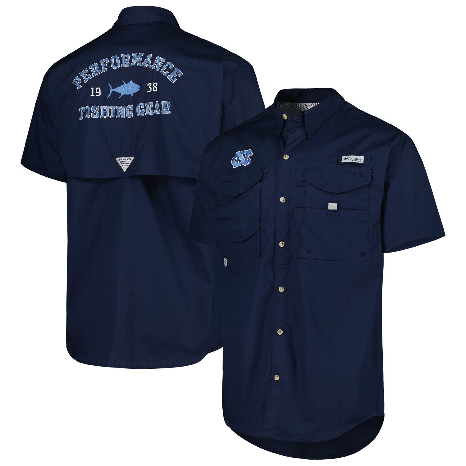 Men's Dallas Cowboys Columbia Navy Big & Tall PFG Bonehead Logo