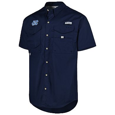 Men's Columbia Navy North Carolina Tar Heels Bonehead Button-Up Shirt