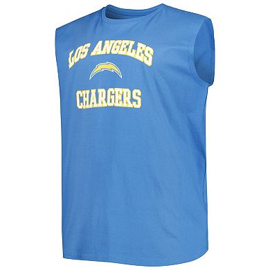 Men's Powder Blue Los Angeles Chargers Big & Tall Muscle Tank Top