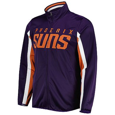 Men's G-III Sports by Carl Banks Purple Phoenix Suns Contender Wordmark Full-Zip Track Jacket