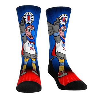 Rock Em Socks LA Clippers Mascot Pump Up Crew Socks