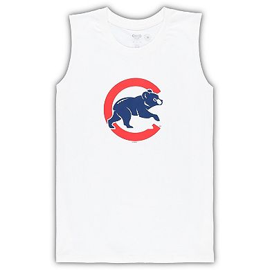 Women's Concepts Sport White/Royal Chicago Cubs Plus Size Tank Top & Shorts Sleep Set