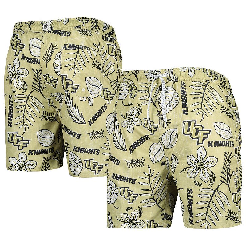 UPC 191854722733 product image for Men's Wes & Willy Khaki UCF Knights Vintage Floral Swim Trunks, Size: XL, Team | upcitemdb.com
