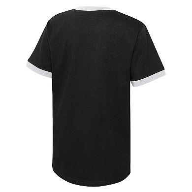 Youth Black Brooklyn Nets Hoop City Hometown Ringer T-Shirt