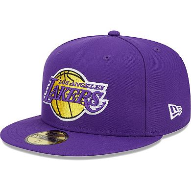 Men's New Era Purple Los Angeles Lakers Camo Undervisor Laurels 59FIFTY ...