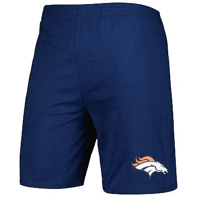 Men's Concepts Sport Navy/White Denver Broncos Downfield T-Shirt & Shorts Sleep Set
