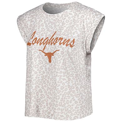 Women's Concepts Sport  Cream Texas Longhorns Montana T-Shirt & Shorts Sleep Set