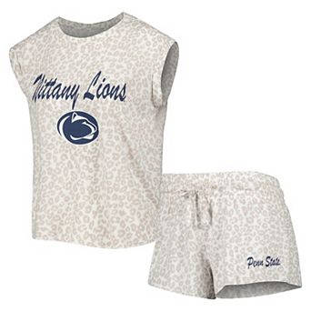 Women's Concepts Sport Cream Penn State Nittany Lions Montana Top & Shorts Sleep Set
