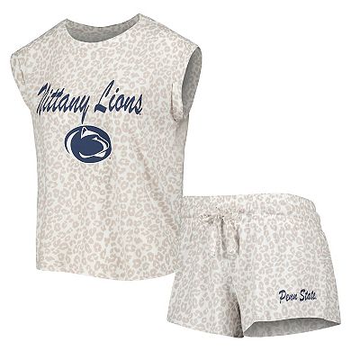 Women's Concepts Sport Cream Penn State Nittany Lions Montana Top & Shorts Sleep Set