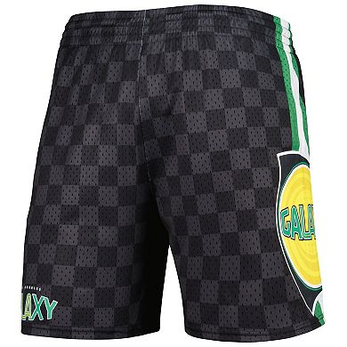 Men's Mitchell & Ness Black LA Galaxy City Mesh Shorts