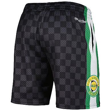 Men's Mitchell & Ness Black LA Galaxy City Mesh Shorts