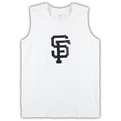 Women's Concepts Sport White/Black San Francisco Giants Plus Size Tank Top & Shorts Sleep Set