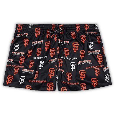Women's Concepts Sport White/Black San Francisco Giants Plus Size Tank Top & Shorts Sleep Set