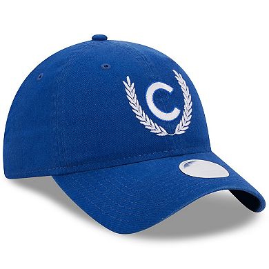 Women's New Era Royal Chicago Cubs Leaves 9TWENTY Adjustable Hat