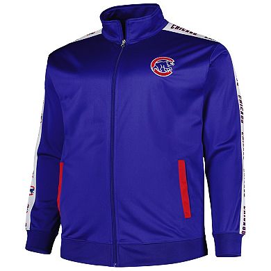 Men's Royal Chicago Cubs Big & Tall Tricot Track Full-Zip Jacket