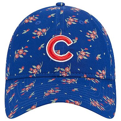 Women's New Era  Royal Chicago Cubs Bloom 9TWENTY Adjustable Hat