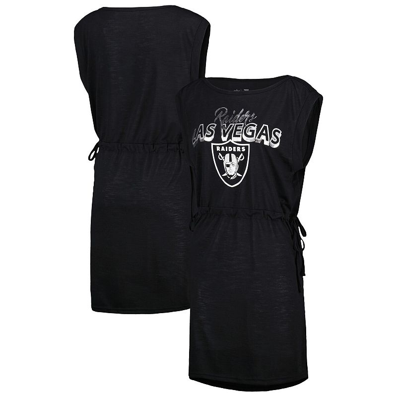 Women's G-III 4Her by Carl Banks Black Las Vegas Raiders G.O.A.T. Swimsuit Cover-Up, Size: Small, Lvr Black