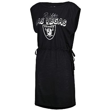 Women's G-III 4Her by Carl Banks Black Las Vegas Raiders G.O.A.T. Swimsuit Cover-Up