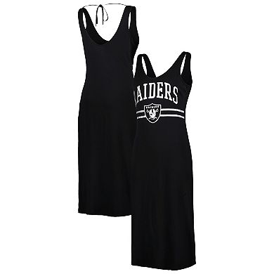 Women's G-III 4Her by Carl Banks Black Las Vegas Raiders Training V-Neck Maxi Dress