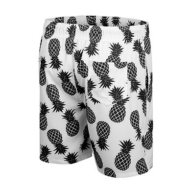 Men's Colosseum White UCF Knights Pineapples Swim Shorts
