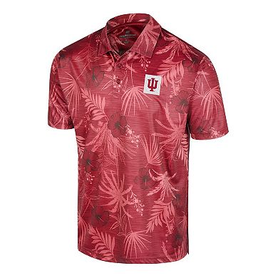 Men's Colosseum Crimson Indiana Hoosiers Palms Team Polo