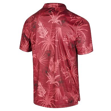 Men's Colosseum Crimson Indiana Hoosiers Palms Team Polo