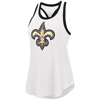 Women's G-III 4Her by Carl Banks White New Orleans Saints Tater Tank Top