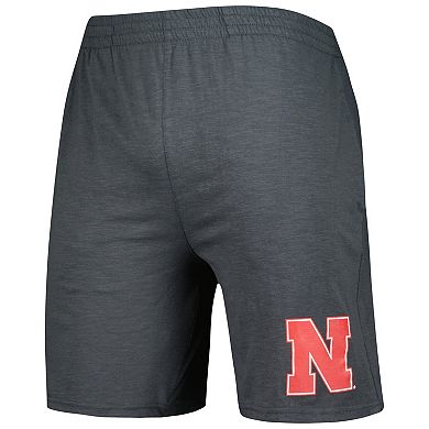 Men's Concepts Sport Charcoal/White Nebraska Huskers Downfield Top & Shorts Set