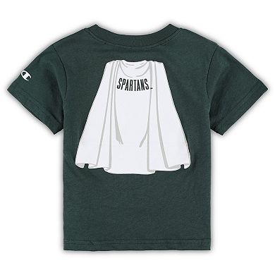 Toddler Champion Green Michigan State Spartans Super Hero T-Shirt