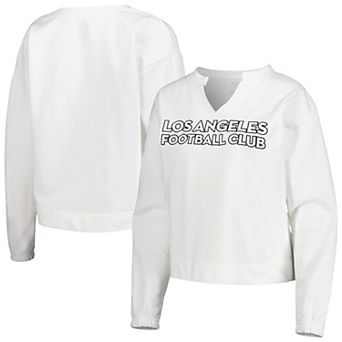 Women's Concepts Sport White LAFC Sunray Notch Neck Long Sleeve T-Shirt