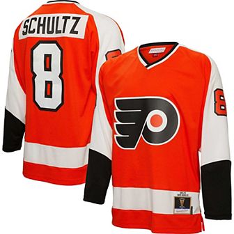 Men's Mitchell & Ness Dave Schultz Orange Philadelphia Flyers 1974 Blue Line Player Jersey