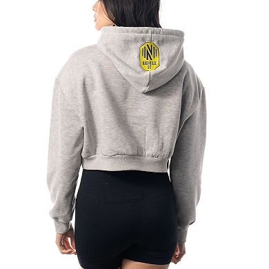 Women's The Wild Collective Heather Gray Nashville SC Cropped Pullover Hoodie