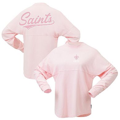 Women's Fanatics Branded Pink New Orleans Saints Millennial Spirit Jersey T-Shirt