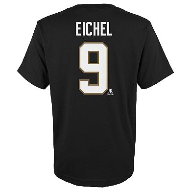Youth Jack Eichel Black Vegas Golden Knights Name & Number Player T-Shirt
