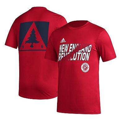 Men's adidas Red New England Revolution Team Jersey Hook AEROREADY T-Shirt