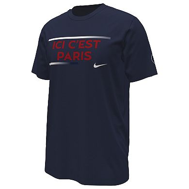Men's Nike Navy Paris Saint-Germain Verbiage T-Shirt