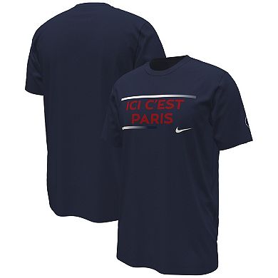 Men's Nike Navy Paris Saint-Germain Verbiage T-Shirt