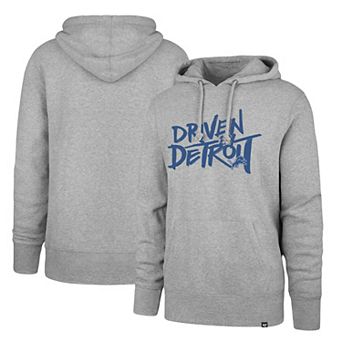 Men's '47 Gray Detroit Lions Driven by Detroit Pullover Hoodie