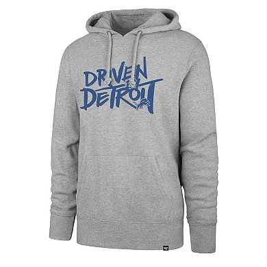 Men's '47 Gray Detroit Lions Driven by Detroit Pullover Hoodie