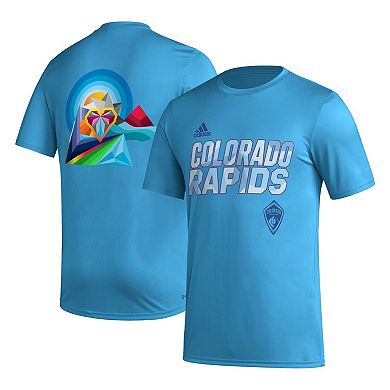 Men's adidas Sky Blue Colorado Rapids Team Jersey Hook AEROREADY T-Shirt