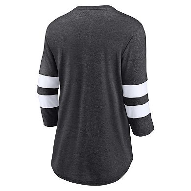 Men's Fanatics Branded Heather Charcoal Washington Capitals Special Edition 2.0 Barn Burner 3/4 Sleeve T-Shirt
