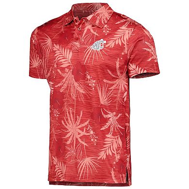 Men's Colosseum Crimson Washington State Cougars Palms Team Polo