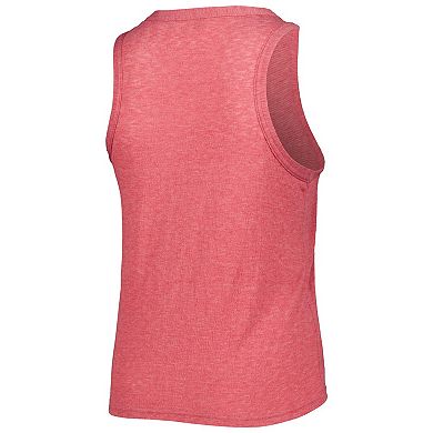 Women's Soft as a Grape Red Los Angeles Angels Plus Size High Neck Tri-Blend Tank Top